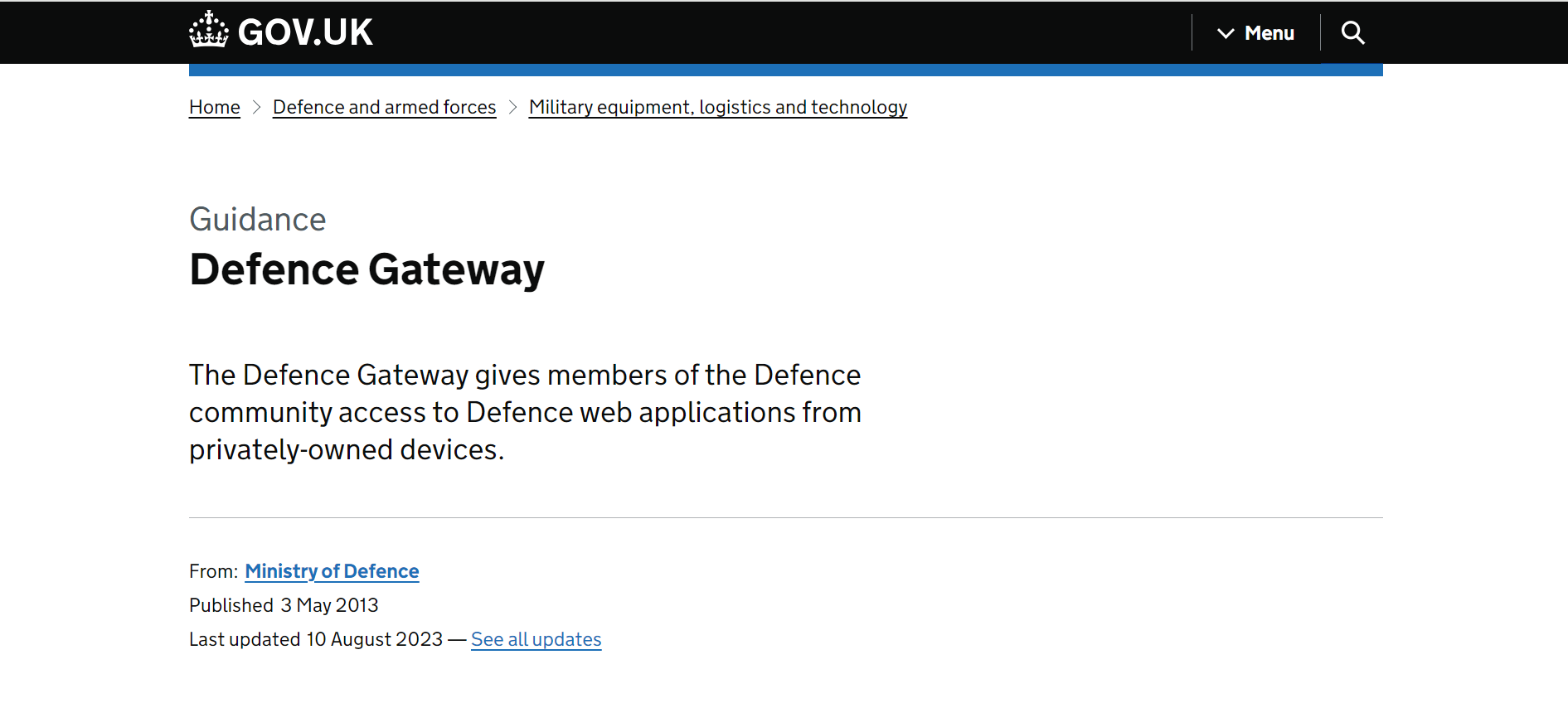 defence gateway