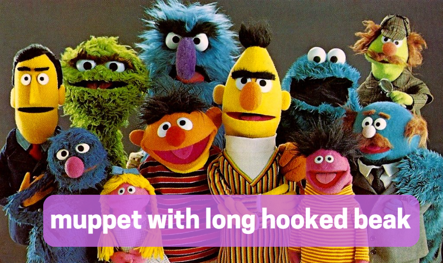 muppet with long hooked beak