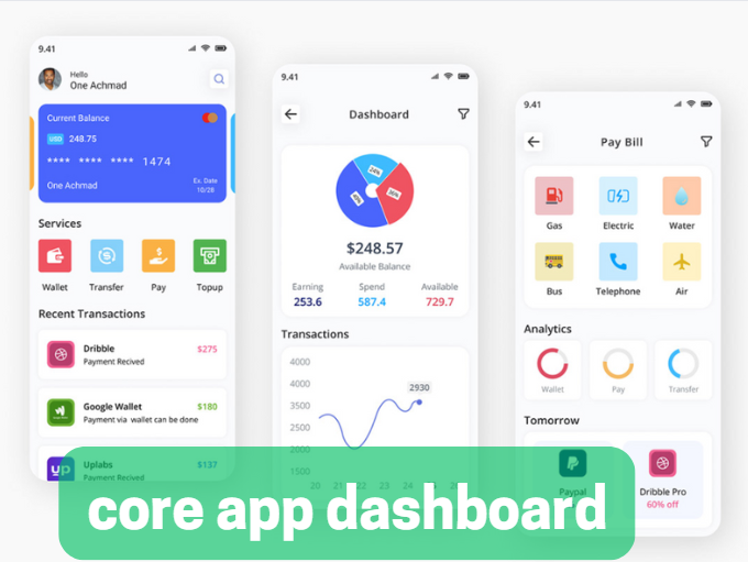 core app dashboard